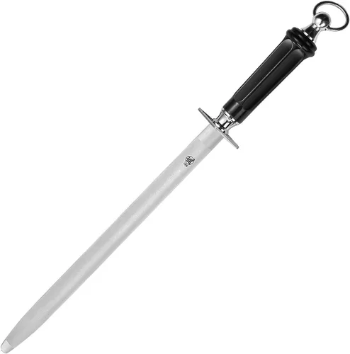 MITSUMOTO SAKARI Acero japonés de afilado de acero de 10 pulgadas, barra de afilar cuchillos de diamante plano, afilador profesional de alto carbono