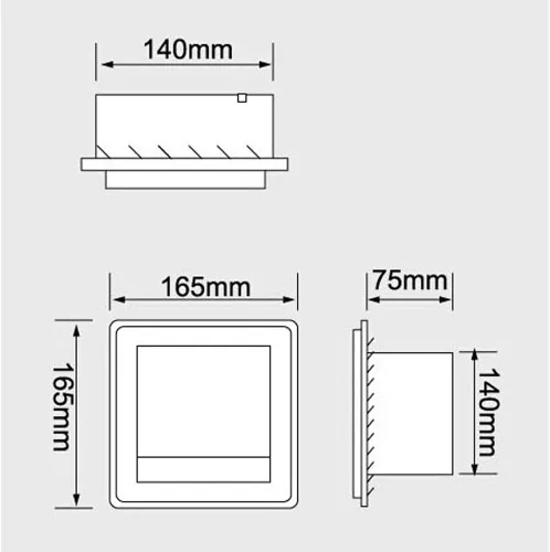 Miniatura 4 de LUANT Soporte de papel empotrado para almacenamiento de baño, acero inoxidable, cromo pulido