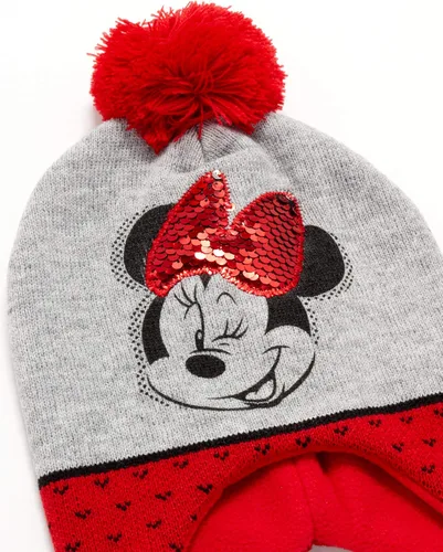 Miniatura 4 de Disney Conjunto de gorro y guantes de invierno de Minnie Mouse para niñas (niñasniñas)