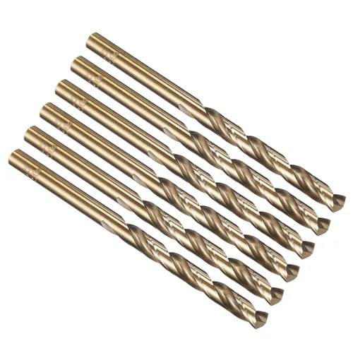 Miniatura 119 de PATIKIL Broca Jobber de 0.039 in, vástago recto M35 cobalto 5% acero de alta velocidad 135° acabado dorado para metal duro de acero inoxidable - 2
