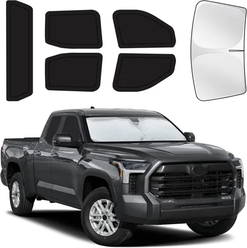 Miniatura 21 de para Toyota 4Runner 2010-2024, juego de 8 protectores solares para ventanas de coche, privacidad para parabrisas delantero, laterales y traseros
