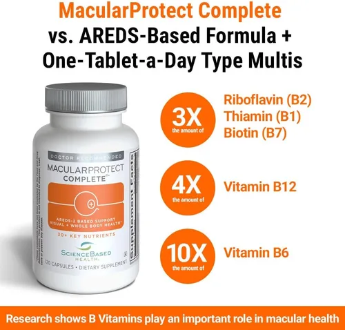 Miniatura 7 de ScienceBased Health MacularProtect Complete - Suplemento de salud ocular AREDS 2 y multivitamínico diario - Más de 30 nutrientes con luteína