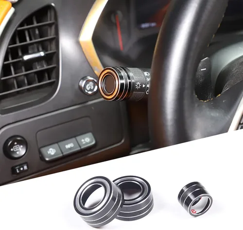 Miniatura 21 de TINKI Anillo decorativo de ajuste de brillo para instrumento de automóvil, para Chevy C7 Corvette 2014-2019, accesorios interiores