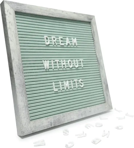Miniatura 17 de C Crystal Lemon - Tablero de fieltro para letras, 10 x 10 pulgadas, tablero de madera para mensajes intercambiables, marco de madera, montaje