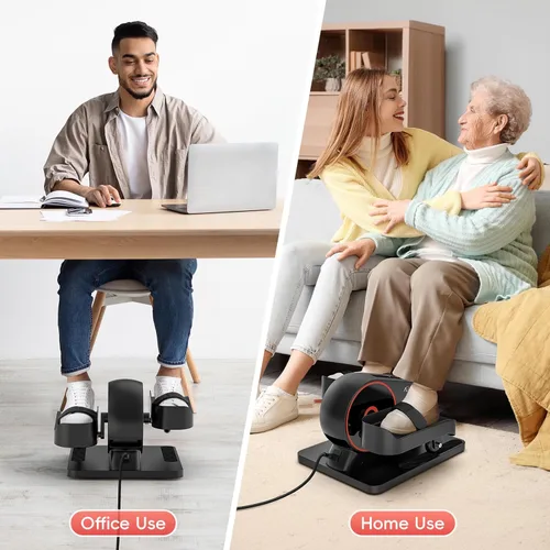 Miniatura 8 de ANCHEER Máquina elíptica para debajo del escritorio, mini bicicleta estática 2 en 1, pantalla digital, 9 niveles de resistencia, 12 niveles