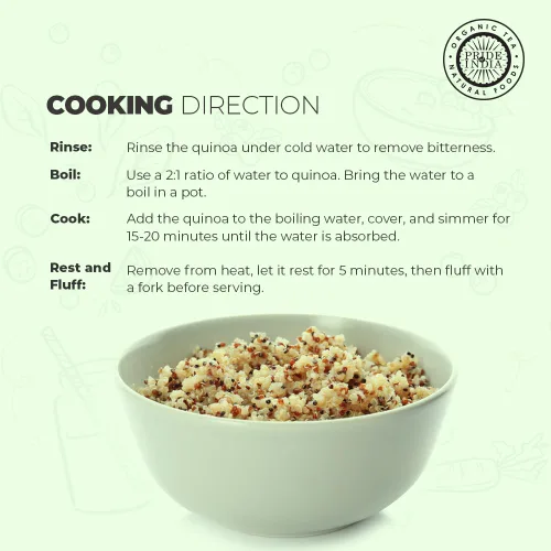 Miniatura 8 de Pride Of India - Quinoa real boliviana natural de tres colores - Tarro de grano entero rico en proteínas, tarro de 3 libras
