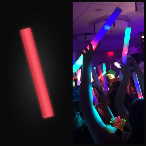 Miniatura 7 de 100 varillas luminosas de espuma azul, varillas de luz de 16 pulgadas para bodas, fiestas y bailes