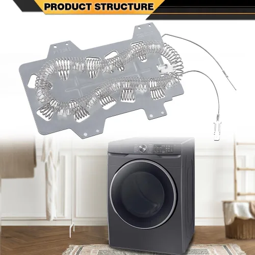 Miniatura 9 de CNNELL DC47-00019A Elemento calefactor de secadora compatible con Samsung Whirlpool Reemplazo 35001247