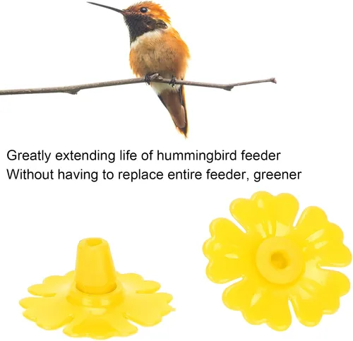 Miniatura 2 de 30 comederos para colibríes, repuesto para comedero de colibríes, repuesto de puerto de alimentación de flores, puertos de alimentación de pájaros