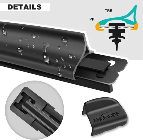 Miniatura 6 de Escobillas para limpiaparabrisas para invierno y verano, limpiaparabrisas (26 pulgadas, 1 unidad)
