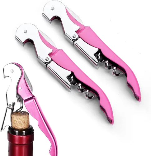 3 paquetes de llaves Drincarier para vino rosa, sacacorchos profesionales para camarero, sacacorchos para botellas de vino, llave de vino para