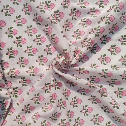E-Tailor® Tela natural 100% de algodón étnica india estampada a mano en bloque, para confección, costura, manualidades, tapicería por yardas (Azul