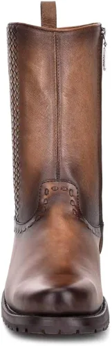 Miniatura 3 de Bota Hombre Cuadra en Piel Genuina con Cremallera Marrón