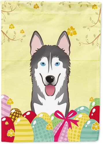 Miniatura 85 de Caroline's Treasures BB1920CHF - Bandera de caza de huevos de Pascua con diseño de bulldog francés, para casa, gran porche, para colgar en la pared