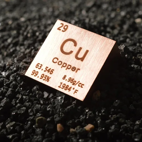 Miniatura 6 de Cubo de Cobre Cubos de Densidad de Metal Cubo de Elemento de Metal Puro de Alta Densidad para Colecciones de Elementos Experimento de Laboratorio