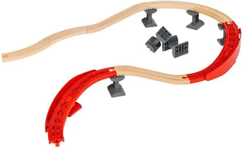 Miniatura 7 de BRIO Ascending Curves Track Pack - Expansión ferroviaria elaborada por expertos Madera de haya certificada FSC Mejora las habilidades motoras