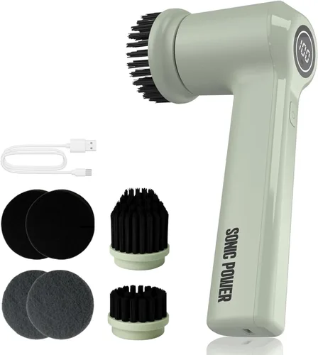 Miniatura 10 de SonicPower Cepillo Eléctrico Giratorio, de mano y ergonómico, impermeabilización IPx7, 4 accesorios multiusos incluidos, batería recargable de larga