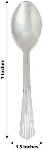 Miniatura 3 de Efavormart - Paquete de 125 cucharas de plástico resistente Chambury de 7 pulgadas, cubiertos de plástico para bodas, cumpleaños, ocasiones de lujo