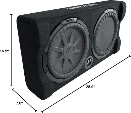 Miniatura 10 de KICKER 48TRTP122 TRTP 12 "1000w Subwoofer de disparo abajo+Paquete de caja de sub caja con Rockville ROCKBOX (2 artículos)