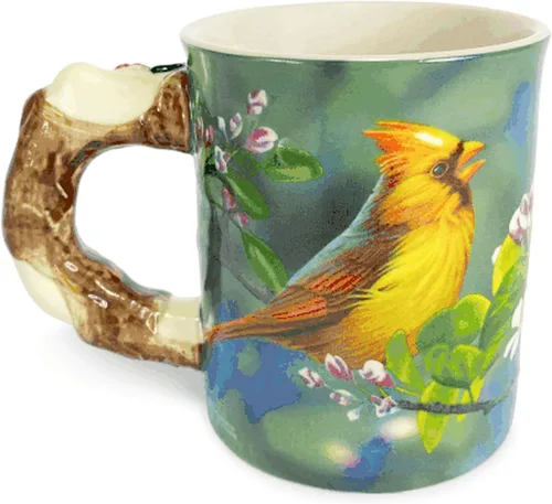 Miniatura 2 de Rivers Edge Products Taza de café de cerámica 3D con asa, 15 onzas, tazas de espresso y tazas de café de cerámica, perfecta para café, expreso, café
