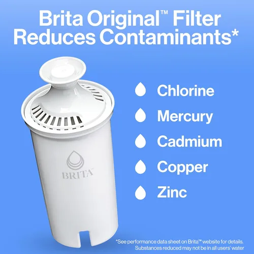 Miniatura 6 de Jarra con filtro de agua Brita Marina, 8 vasos, Marina, Claro/Blanco