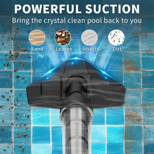 Miniatura 3 de Aspiradora de piscina recargable inalámbrica, limpiador de piscina de mano con poste telescópico para bañeras de hidromasaje, spas, limpieza