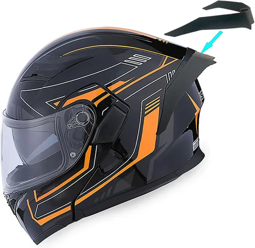 Miniatura 15 de 1Storm Casco modular de cara completa para motocicleta con doble visera abatible y protector solar: HB89 Flecha Azul