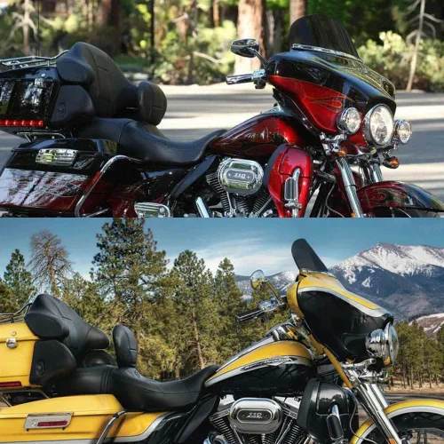 Miniatura 7 de Parabrisas negro de 7 pulgadas compatible con 1996-2013 Harley Davidson Touring Street Glide Electra Glide FLHT FLHTCU Ultra Classic Glide FLHX