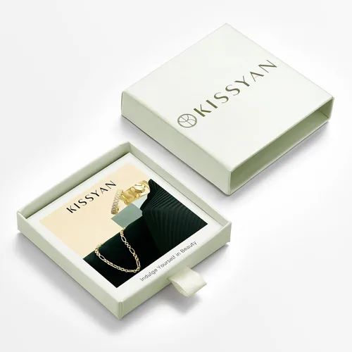 Miniatura 6 de KissYan Collar Figaro con dije y letra inicial para hombres y mujeres collar chapado en oro de 18 quilates con dije de monograma cuadrado letras