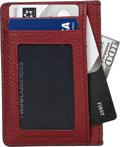 Miniatura 5 de Grande -3605 Estuches para tarjetas, Borgoña, Minimalista