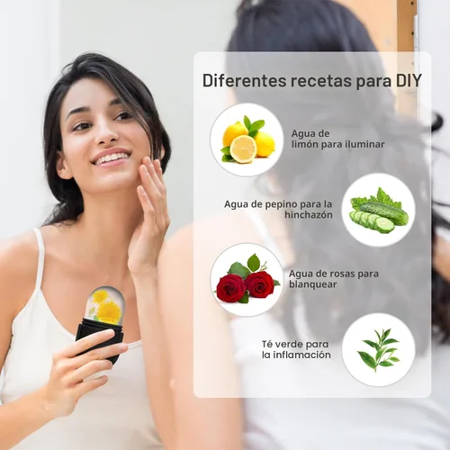 Miniatura 5 de Rodillo de hielo para cara y ojos, rodillo facial de hielo, herramientas para el cuidado de la piel, regalos para mujeres, lindo molde de hielo