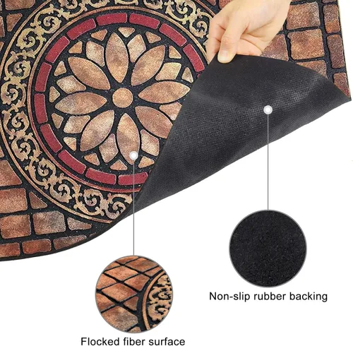 Miniatura 4 de CHICHIC - Alfombra de entrada rectangular grande de 24 x 36 pulgadas, alfombra de entrada para áreas de alto tráfico, alfombra para puerta delantera