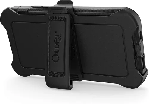 Miniatura 5 de OtterBox Funda para iPhone 12 y iPhone 12 Pro Defender Series, color negro, resistente y duradera, con protección de puerto, incluye soporte de clip