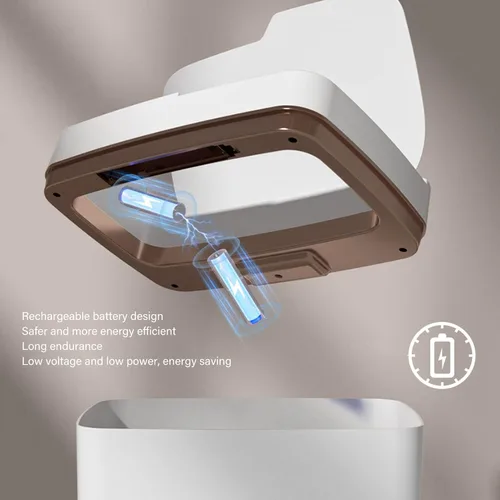 Miniatura 7 de Asixxsix Bote de basura de baño sin contacto, 18 L, 4.75 galones, con sensor de movimiento automático, funciona con pilas, delgado e inteligente