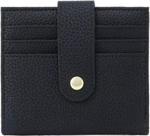 Miniatura 30 de Carteras de cuero para mujer con bloqueo RFID, billetera delgada, plegable, tarjetero con cremallera, bolsillo para monedas, ventana