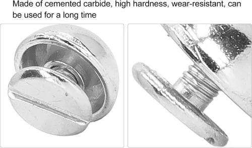 Miniatura 4 de TOPINCN Kit de remaches de cuero, 100 juegos, collares, falda de cuero, bolsas de 0.315 in, tornillos de hongo, accesorios de semicírculo, remaches