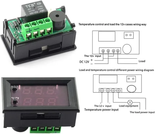 Miniatura 5 de DZS Elec Controlador de temperatura -50 a 110 Celsius (-58 a 230 F) DC 12V Módulo de interruptor de control de termostato programable