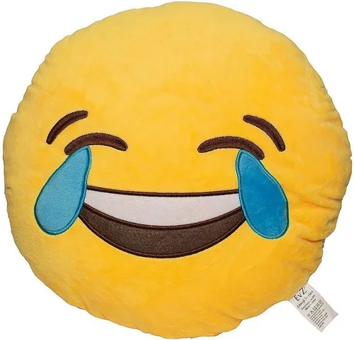 Miniatura 25 de Emoji Cara de Alienígena Cojín de Emoticón Relleno de Felpa Suave Almohada, Certificado Oficial, EvZ 31cm Gris