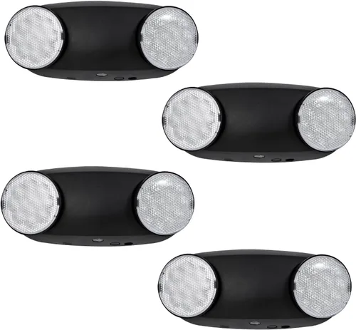 Miniatura 10 de TANLUX Luces de emergencia LED con batería de respaldo, luces de emergencia comerciales ajustables de dos cabezales, certificación UL, CA 120/277 V