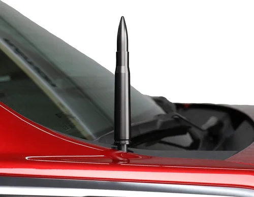 Votex - Fabricado en Estados Unidos - Antena de aluminio bala negra calibre 50 - Compatible con Ford F150 - F250 - F350 | Jeep Wrangler - Gladiator