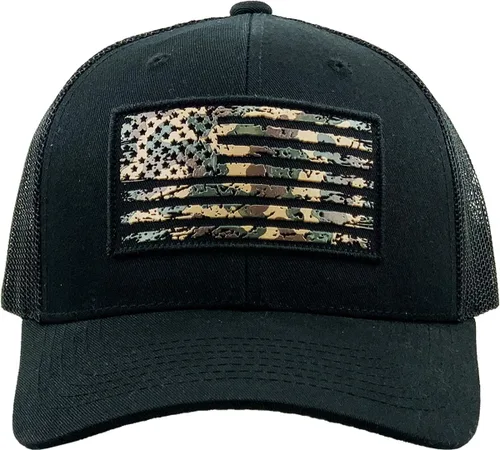 Miniatura 226 de KBETHOS Tactical Operator Collection USA Fishing Mesh Ballcap Flag Patch America Outdoors Trucker Baseball Cap