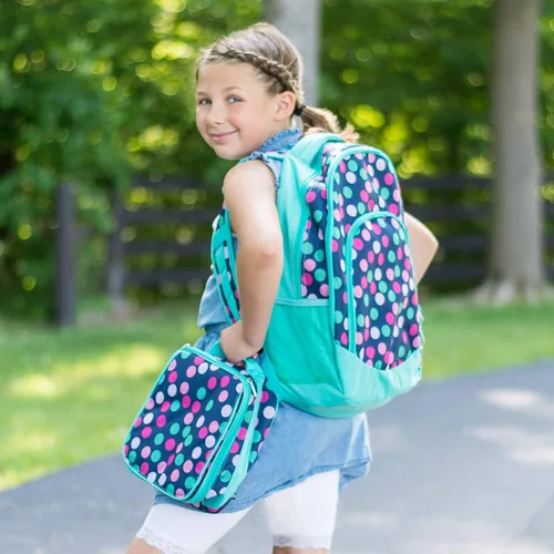 Miniatura 2 de Class Collections - Conjunto de mochila y lonchera punto polka azul