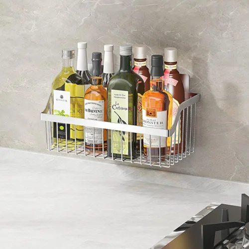 Miniatura 19 de SUS304 - Cestas de almacenamiento colgantes de acero inoxidable para montaje en pared, estante de almacenamiento de alambre de metal para cocina