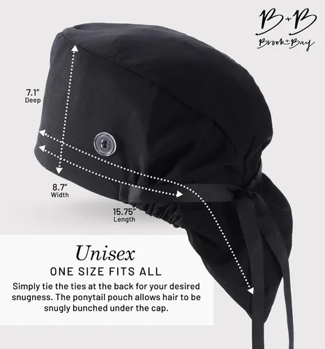 Miniatura 3 de Gorras quirúrgicas para mujer para cola de caballo, gorras quirúrgicas para cabello largo, gorra de enfermera, gorras para enfermeras, gorra