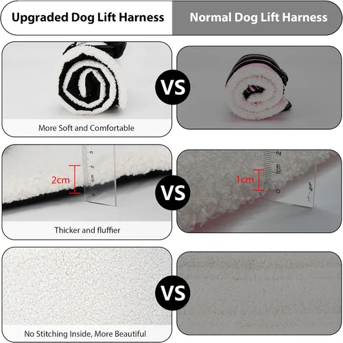 Miniatura 6 de AIITLE Eslingas mejoradas para perros pequeños – Arnés de soporte para patas traseras y cadera, ayuda de elevación de rehabilitación súper suave
