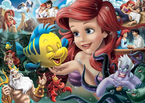 Ravensburger Disney 12000567 - Rompecabezas de 1000 piezas para adultos Heroines: La Sirenita - 12000567 - Herramientas hechas a mano, fabricado en