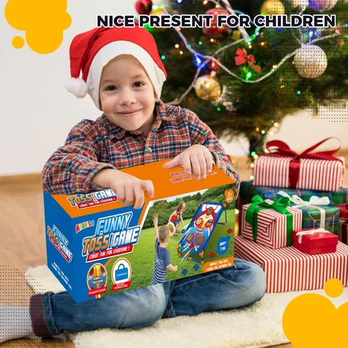 Miniatura 6 de Juego de lanzamiento de bolsas de frijoles para actividades al aire libre para niños, juegos de Cornhole para niños y niñas de 3, 4, 5, 6, 7, 8