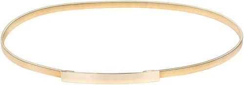 Miniatura 2 de GRACE KARIN - Mujeres flaco metal Cinch cinturón oro cintura elástica cinturón CL633