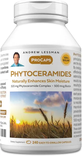 Miniatura 10 de ANDREW LESSMAN Phytoceramides with Biotin 60 Softgels - Crema hidratante interna natural vital de la piel. Mejora naturalmente la piel suave, tersa