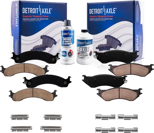 Miniatura 96 de Detroit Axle - Kit de freno delantero para Dodge Ram 1500 Durango Dakota Chrysler Aspen Dakota Driver Side Disco Freno Pinza de freno de cerámica